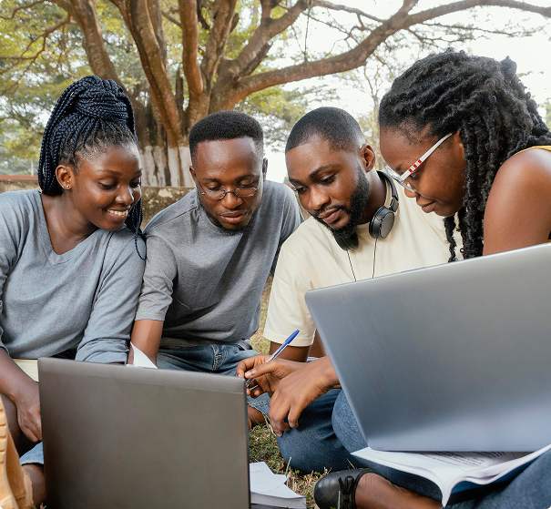 Students studying together